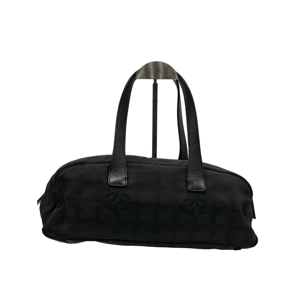 Chanel  Nylon Travel Bowler Bag Black*RARE Shape! GREAT SHAPE! DEAL!